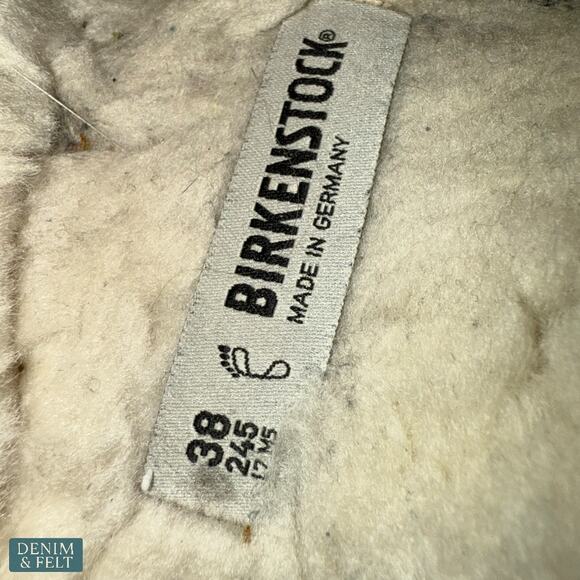 Birkenstock Boston Shearling Camel Suede Fuzzy Cozy Slip On Clogs Womens 7 - Picture 13 of 16